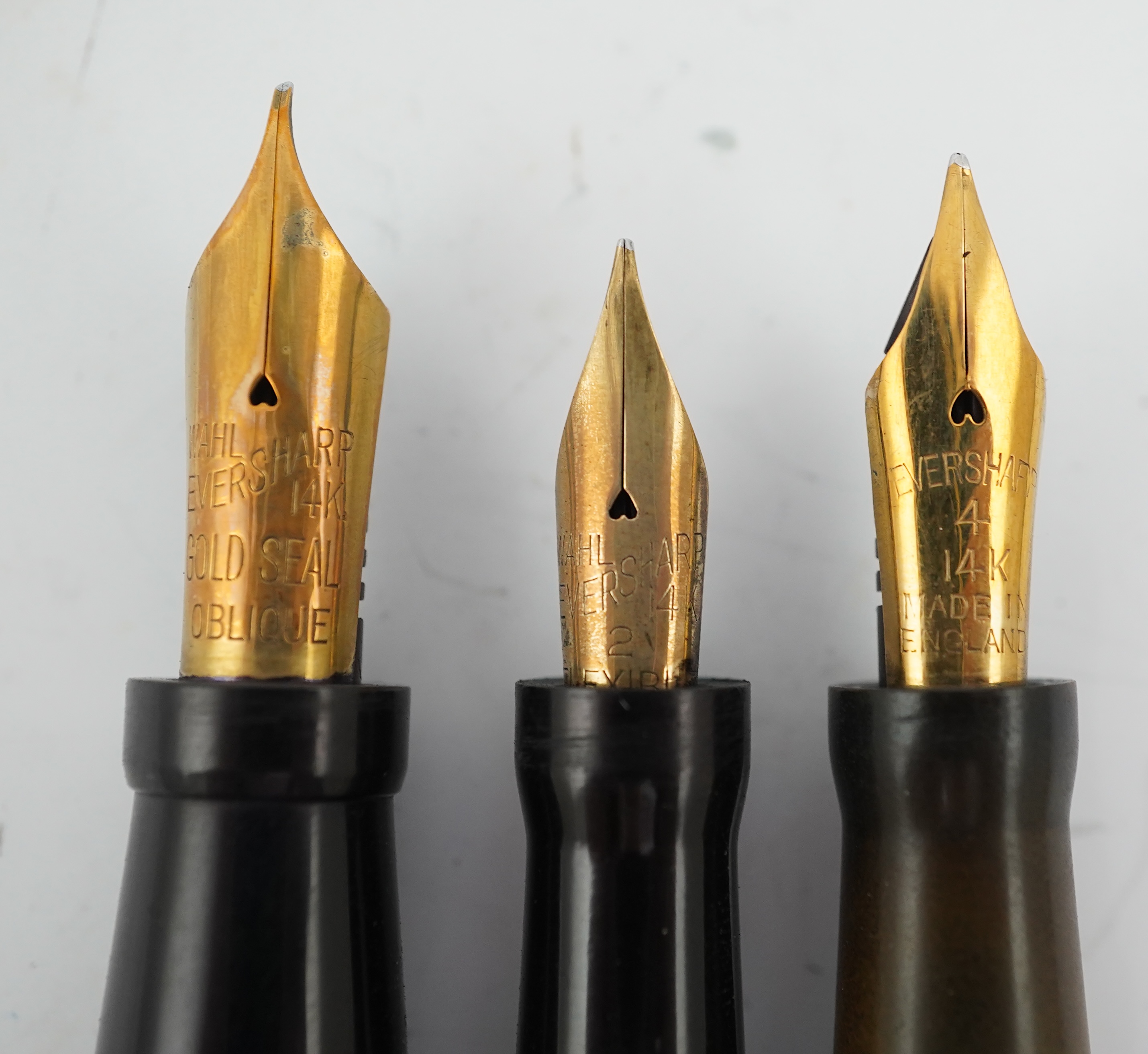 Three Wahl Eversharp fountain pens